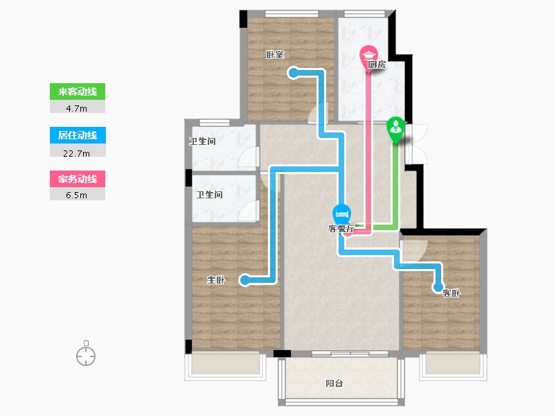 山东省-菏泽市-国璟府-100.34-户型库-动静线