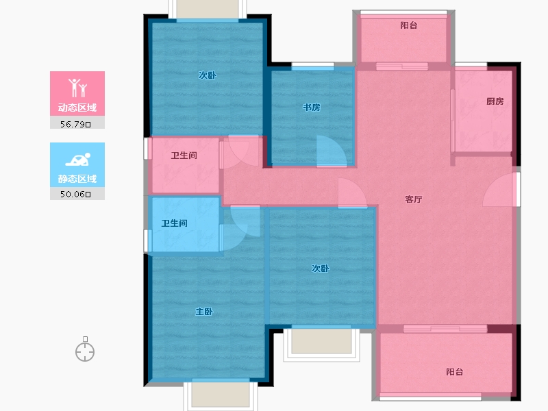 福建省-福州市-天福·渔夫岛-97.00-户型库-动静分区