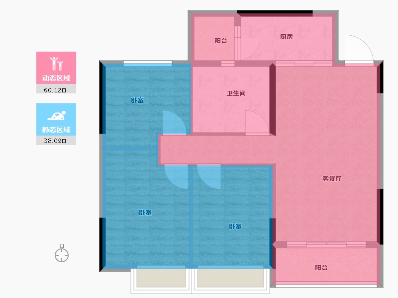 浙江省-湖州市-德清恒大珺庭-89.00-户型库-动静分区