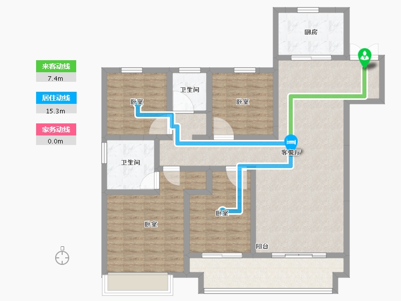 浙江省-嘉兴市-海盐吾悦广场-112.00-户型库-动静线