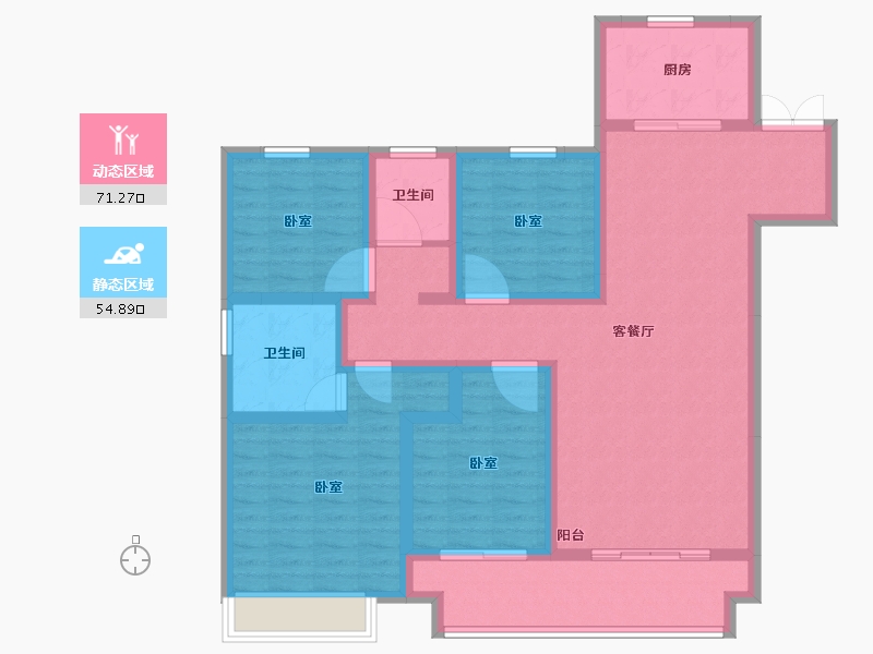 浙江省-嘉兴市-海盐吾悦广场-112.00-户型库-动静分区