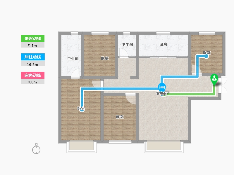 新疆维吾尔自治区-乌鲁木齐市-万科翡翠天骄-110.01-户型库-动静线