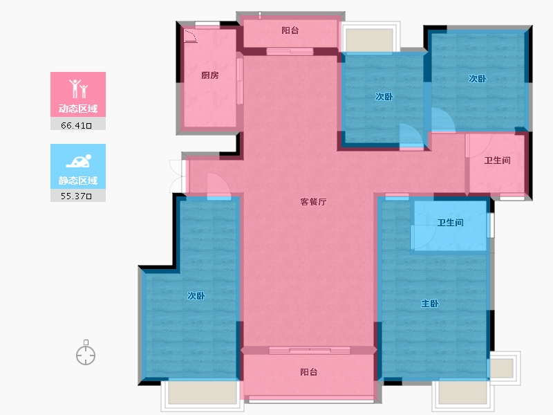 江西省-吉安市-滨江·凤凰城-108.00-户型库-动静分区