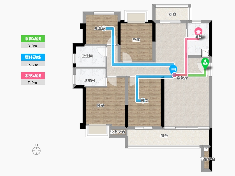 福建省-龙岩市-建发泱著-102.00-户型库-动静线