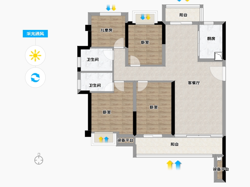 福建省-龙岩市-建发泱著-102.00-户型库-采光通风