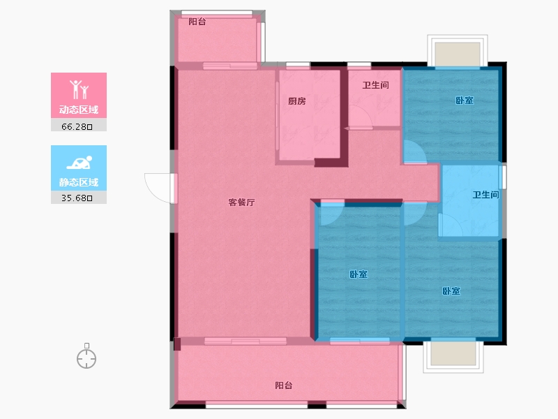 福建省-龙岩市-城发汇金望郡-92.00-户型库-动静分区