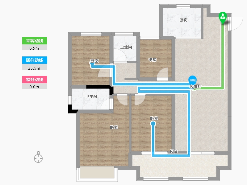 浙江省-嘉兴市-新城璟郡澜庭-102.20-户型库-动静线