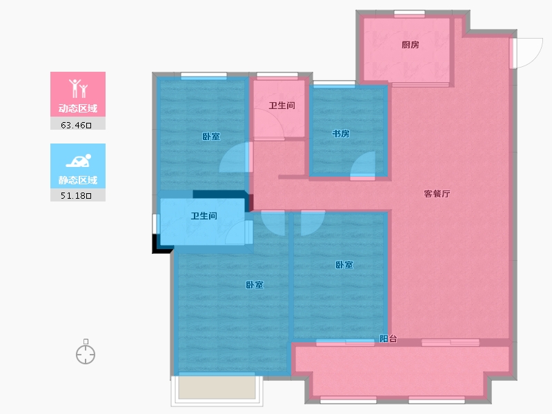 浙江省-嘉兴市-新城璟郡澜庭-102.20-户型库-动静分区