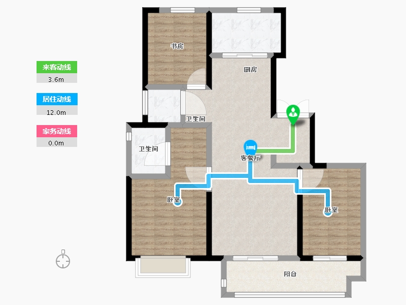 浙江省-嘉兴市-海盐吾悦广场-110.00-户型库-动静线