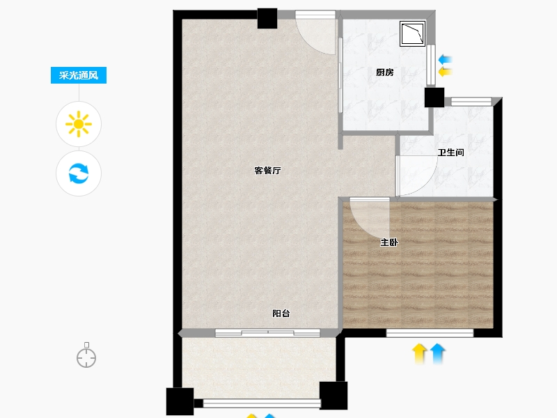 福建省-厦门市-特房樾琴湾-83.00-户型库-采光通风