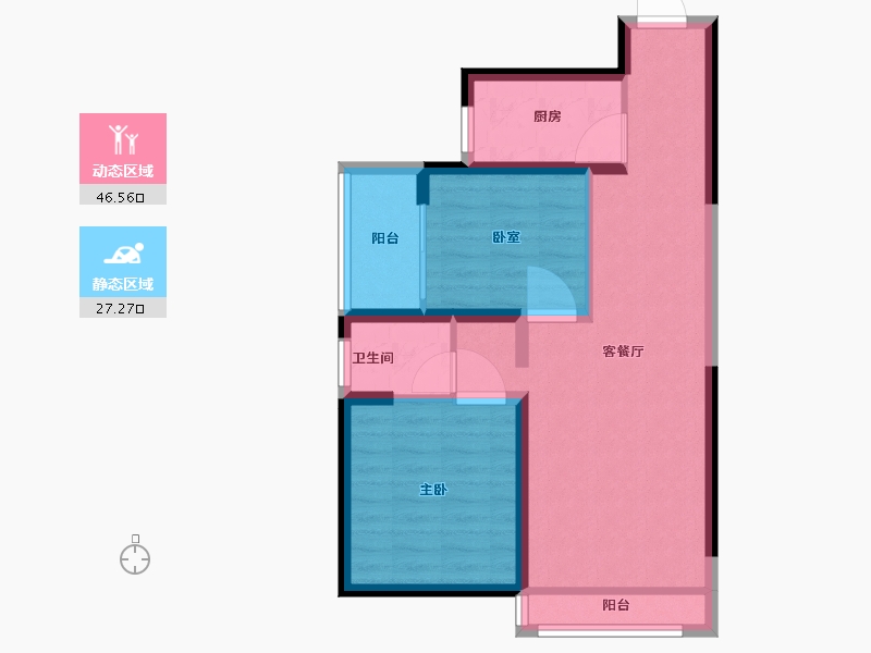 河南省-郑州市-亚星环翠居-65.31-户型库-动静分区