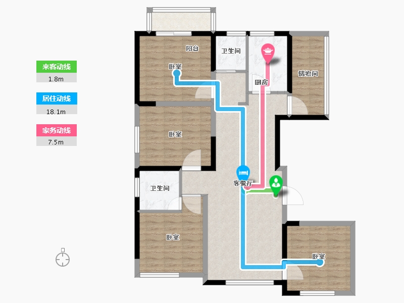 河南省-郑州市-花漾里-114.87-户型库-动静线