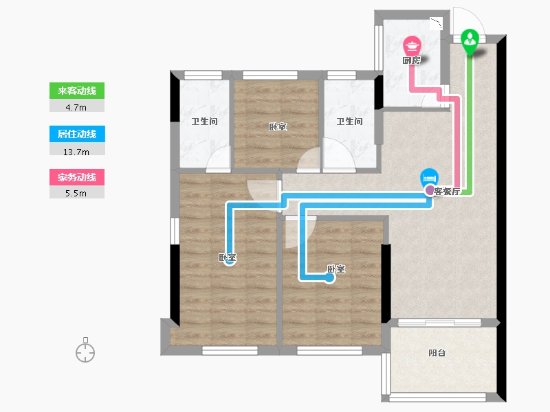 福建省-莆田市-天辉·悦府-69.00-户型库-动静线