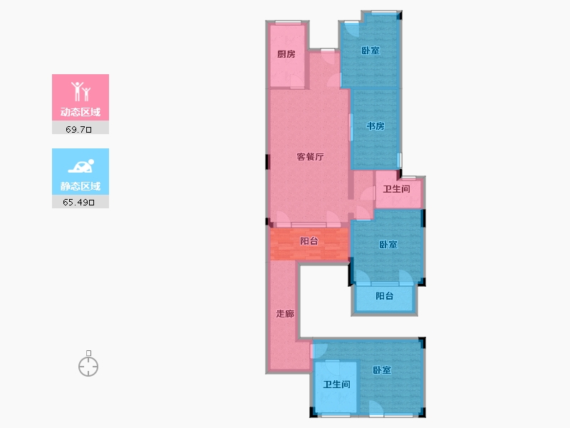 浙江省-湖州市-绿城晓荷江南-121.00-户型库-动静分区