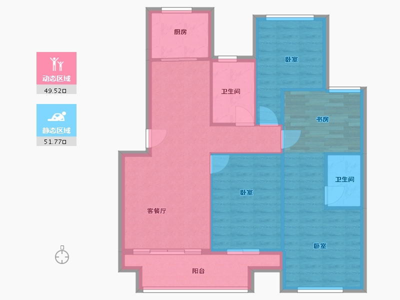 浙江省-湖州市-汎港润合-91.87-户型库-动静分区