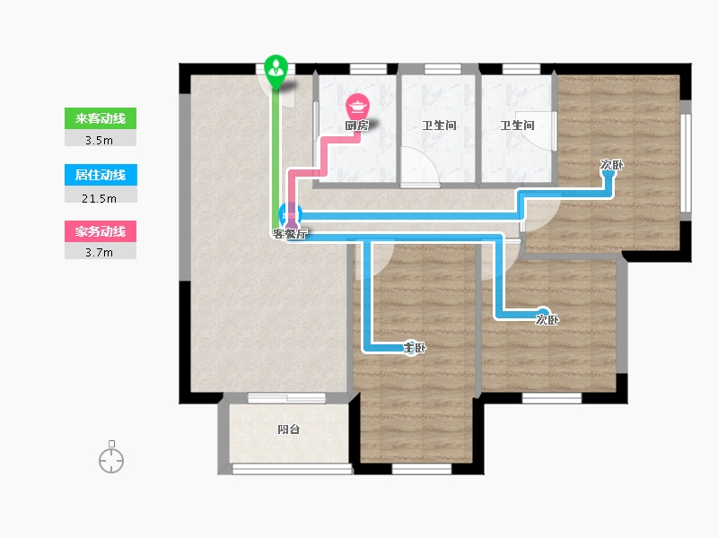 福建省-南平市-永森湖岸观邸-81.99-户型库-动静线