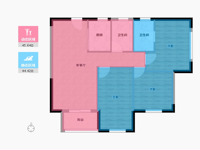 福建省-南平市-永森湖岸观邸-81.99-户型库-动静分区