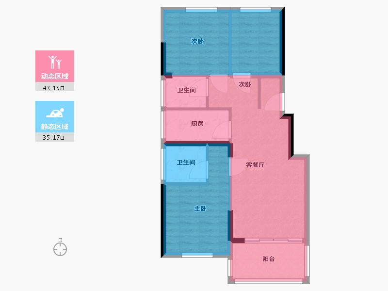 福建省-厦门市-三盛璞悦海-70.00-户型库-动静分区