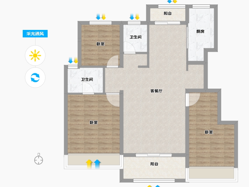 河南省-郑州市-银基国际旅游度假区-99.00-户型库-采光通风