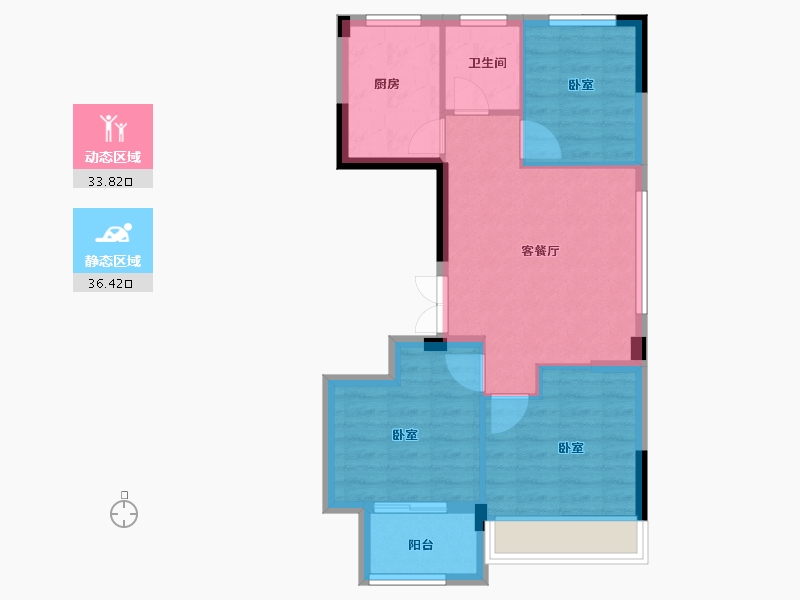 浙江省-衢州市-志城书香院-63.00-户型库-动静分区