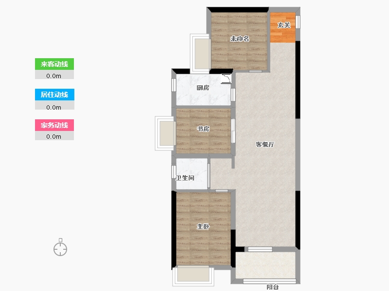 江西省-南昌市-碧桂园城央书院-71.91-户型库-动静线