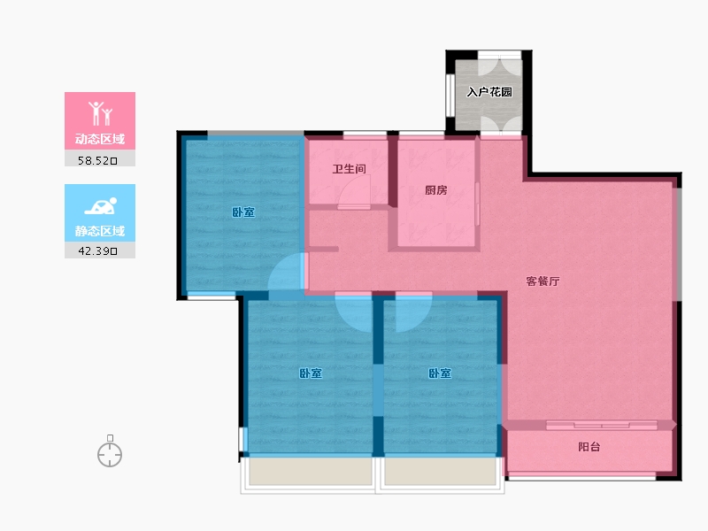 浙江省-绍兴市-杭州湾世纪城-94.00-户型库-动静分区