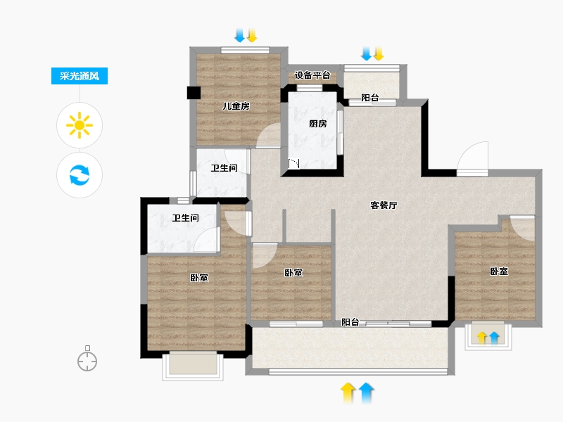 福建省-龙岩市-建发泱著-114.00-户型库-采光通风