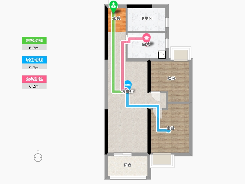 江西省-南昌市-碧桂园城央书院-57.21-户型库-动静线