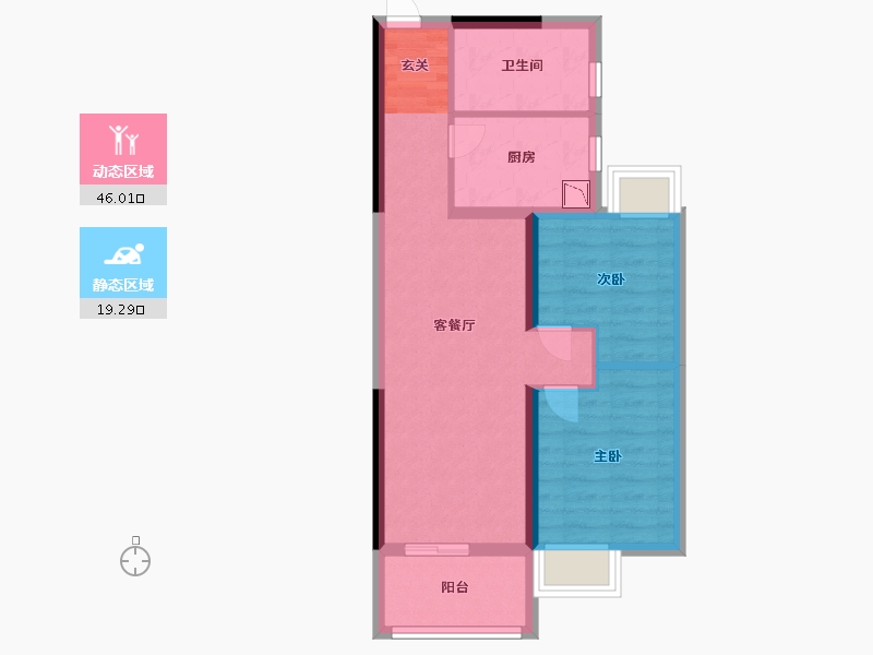 江西省-南昌市-碧桂园城央书院-57.21-户型库-动静分区