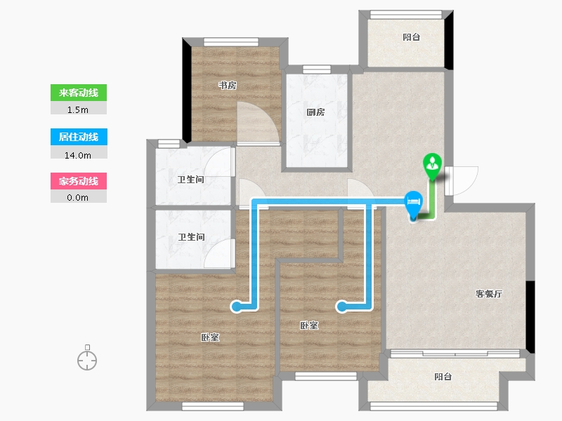 浙江省-湖州市-汎港润合-86.00-户型库-动静线