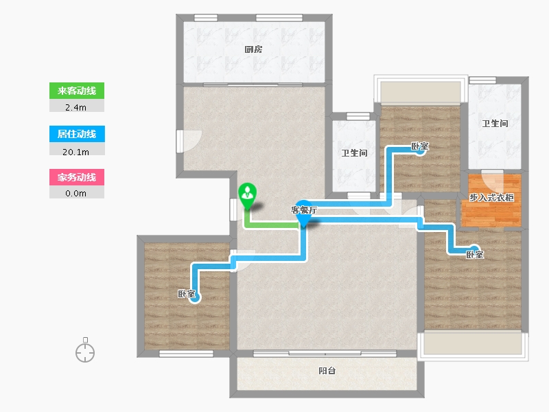 浙江省-湖州市-保利·堂悦-115.83-户型库-动静线