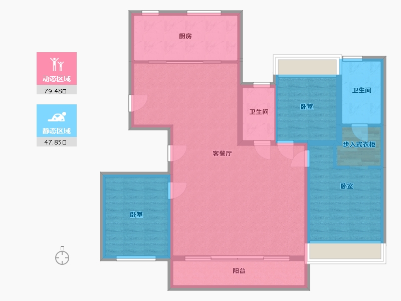 浙江省-湖州市-保利·堂悦-115.83-户型库-动静分区