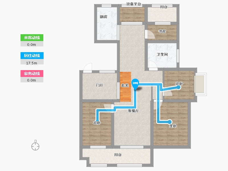 安徽省-滁州市-锦天相国府-94.79-户型库-动静线