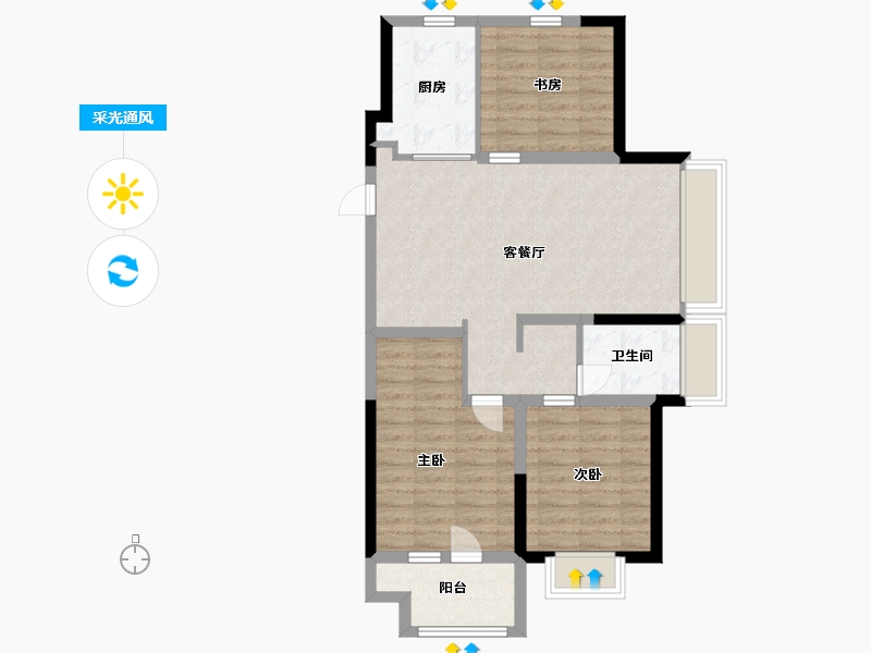 山东省-青岛市-天泰天空之城-79.00-户型库-采光通风