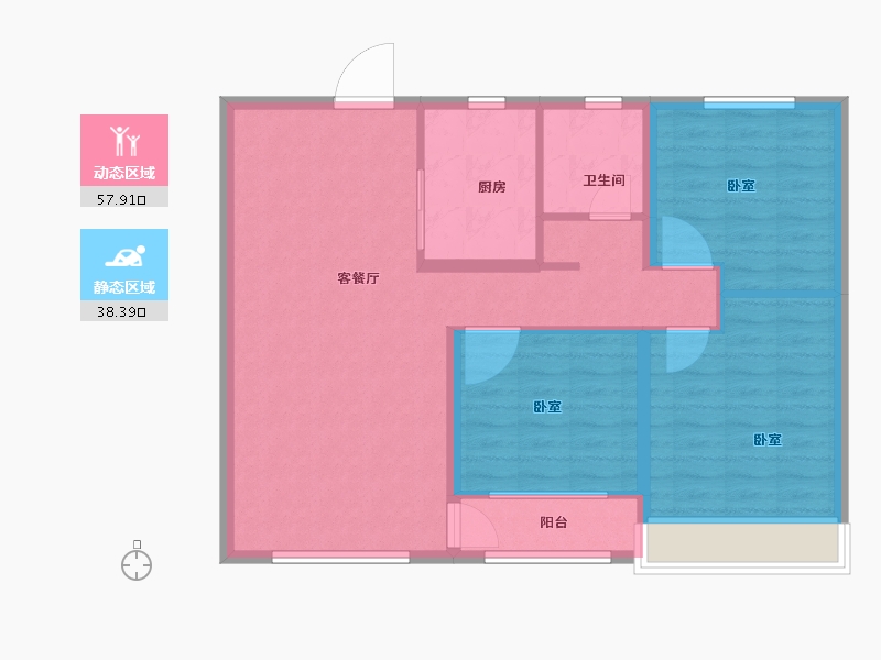 山东省-滨州市-学府名著-87.00-户型库-动静分区