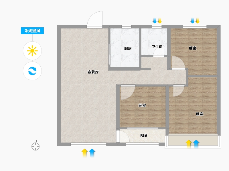 山东省-滨州市-学府名著-87.00-户型库-采光通风