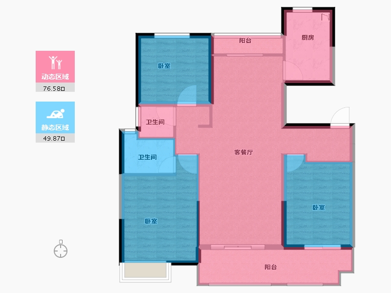 山东省-菏泽市-华地翡翠公园-115.10-户型库-动静分区