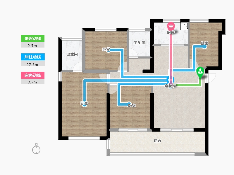 福建省-莆田市-天辉·悦府-88.00-户型库-动静线