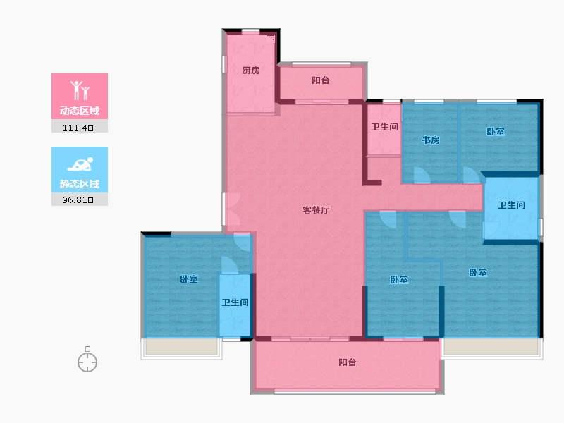 宁夏回族自治区-中卫市-中卫碧桂园-190.81-户型库-动静分区