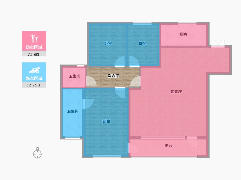 山东省-济南市-万科翡翠公园-121.99-户型库-动静分区