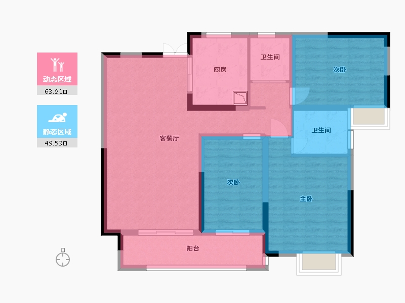 江西省-吉安市-盈城时代广场-101.60-户型库-动静分区