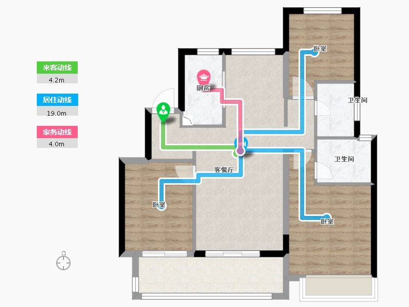 浙江省-舟山市-中梁·文澜府-83.99-户型库-动静线