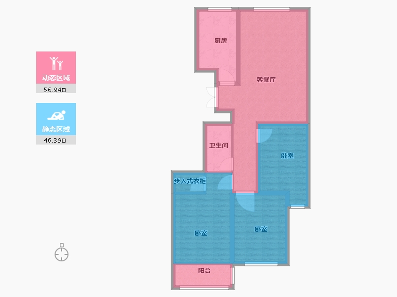 山东省-菏泽市-华瑞紫云台-92.00-户型库-动静分区