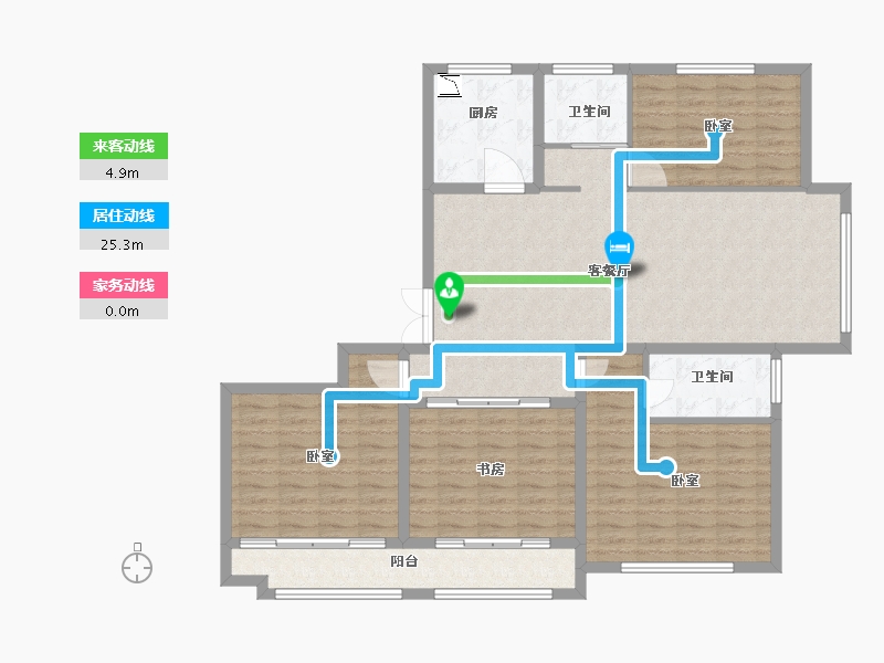 山东省-菏泽市-东翼国际-126.00-户型库-动静线