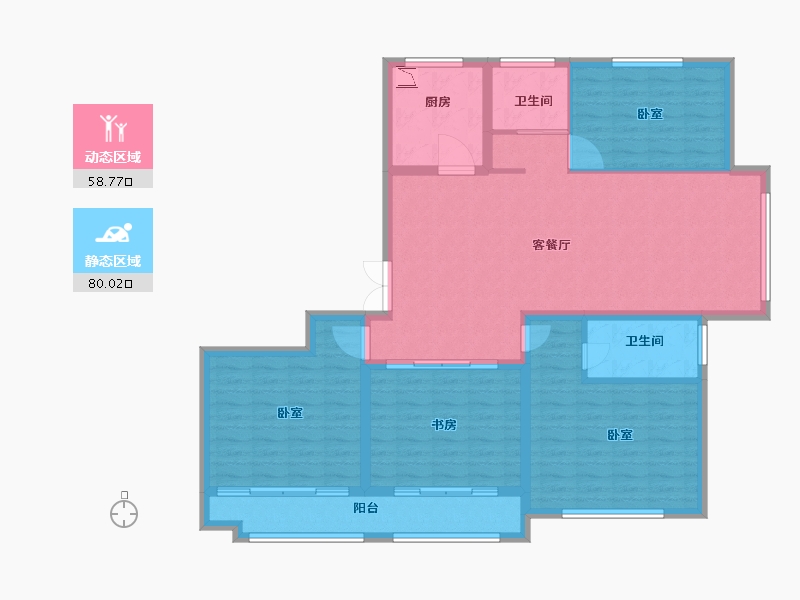 山东省-菏泽市-东翼国际-126.00-户型库-动静分区