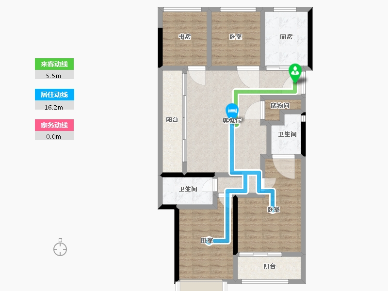 浙江省-温州市-保利天悦-102.00-户型库-动静线