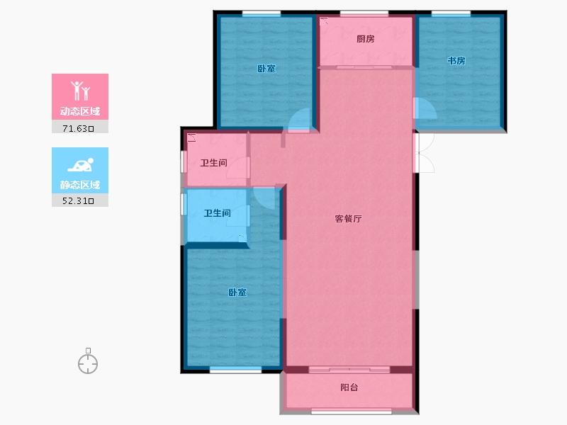 宁夏回族自治区-银川市-天鹅湖小镇西区-112.14-户型库-动静分区