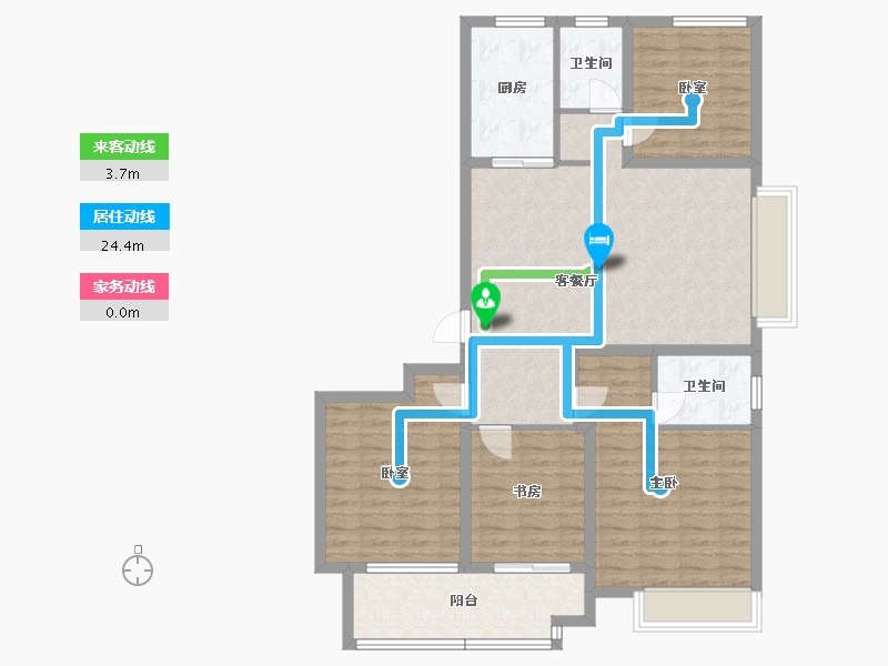 山东省-聊城市-孟达·颐和嘉苑-107.24-户型库-动静线