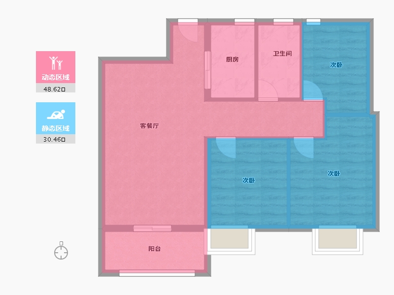 江西省-南昌市-慧谷智立方-71.00-户型库-动静分区