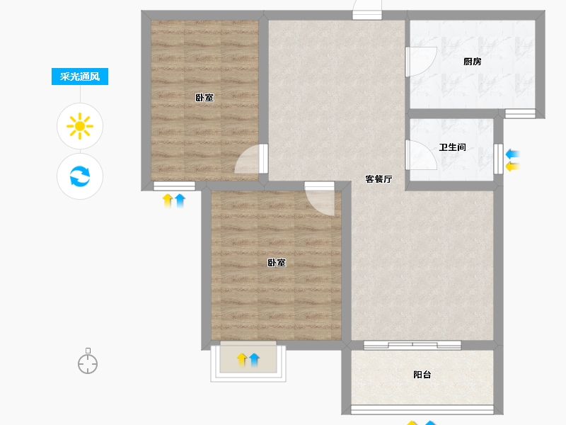 山东省-滨州市-创新国际-74.92-户型库-采光通风